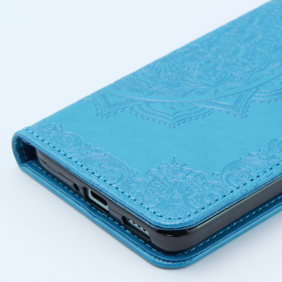 Θήκη με πτερύγιο για Xiaomi 13T / 13T Pro, Mandala, μπλε