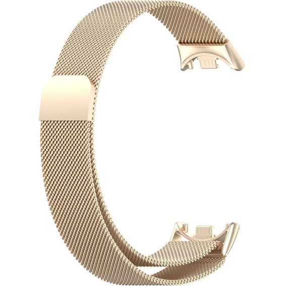 Βραχιόλι Μιλάνου με θήκη για Xiaomi Smart Band 10 / 9 / 8, σαμπάνια