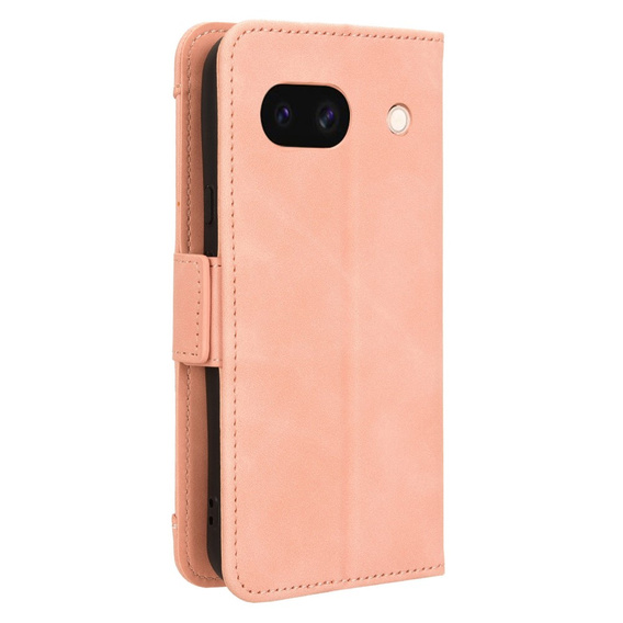 Θήκη με πτερύγιο για Google Pixel 8A, Card Slot, ροζ