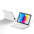 Θήκη πληκτρολογίου για iPad 10.9" 2022 (10 gen.) / iPad 11" 2025 A16 (11 gen.), Magnetic Keyboard Touchpad, λευκή