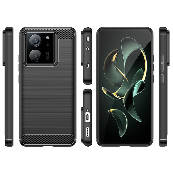 Θήκη για Xiaomi 13T / 13T Pro, Carbon, μαύρη