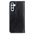 Θήκη για Samsung Galaxy M34, Wallet Litchi Leather, μαύρη