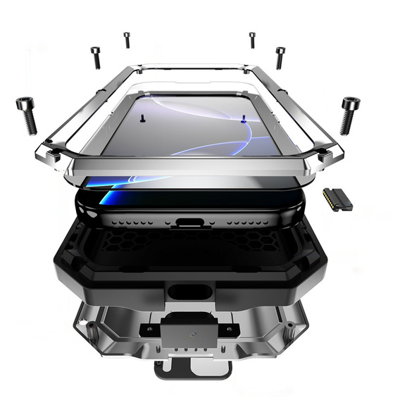 Θήκη R-JUST με προστατευτικό οθόνης και βάση για iPhone 17 Pro Max