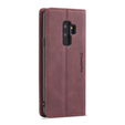 θήκη CASEME για Samsung Galaxy S9 Plus, Leather Wallet Case, μπορντό