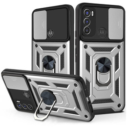 Θήκη για Motorola Moto G60, CamShield Slide, ασημένιο