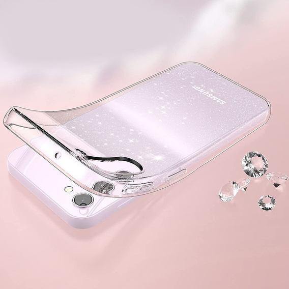 Θήκη για Samsung Galaxy S23, Glittery Powder, διαφανής