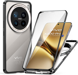 θήκη για το Vivo X200 Pro 5G, Magnetic Dual Glass, μαύρη