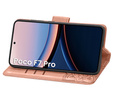 Θήκη με πτερύγιο για Xiaomi Poco F7 Pro, Butterfly, ροζ rose gold
