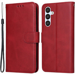 Θήκη με πτερύγιο για Samsung Galaxy A34 5G, Leather Wallet, κόκκινη