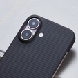 Θήκη για iPhone 16, Aramid Fiber Cover, μαύρη