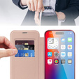 Θήκη με πτερύγιο για iPhone 16, RFID Wallet MagSafe CamShield, ροζ