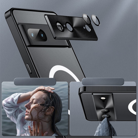 θήκη προστασίας κάμερας για το Google Pixel 8, CamShield MagSafe, διαφανής / μαύρη