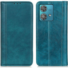 Θήκη για Motorola Edge 40 Neo, Wallet Litchi Leather, πράσινη