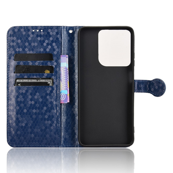 θήκη πτερύγιο για Motorola Moto G86 Power 5G, Wallet Rhombus, μπλε