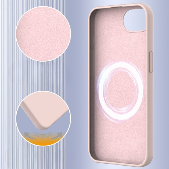 Θήκη για iPhone 16e, Silicone MagSafe, ροζ