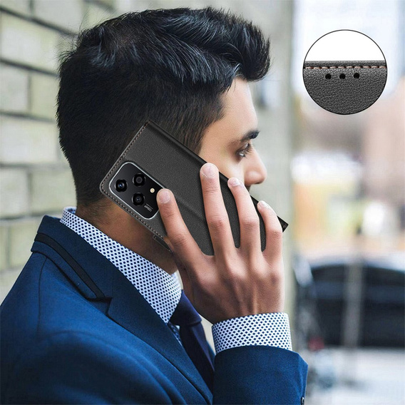 θήκη με πτερύγιο για Honor 200 Lite, BINFEN Wallet, μαύρη
