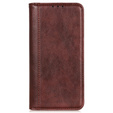 Θήκη για Samsung Galaxy S23 Ultra, Wallet Litchi Leather, καφέ