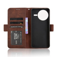 Θήκη με πτερύγιο για Xiaomi Poco F7 Pro, Card Slot, καφέ