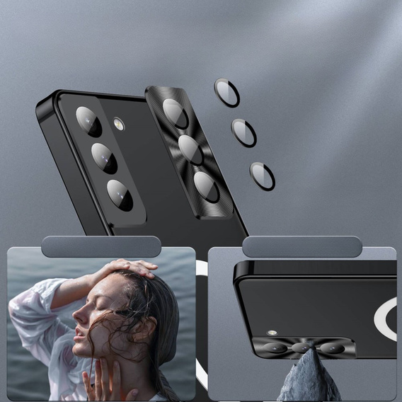 θήκη προστασίας κάμερας για το Samsung Galaxy S21 FE 5G, CamShield MagSafe, διαφανής / μαύρη