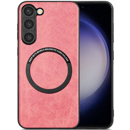 Θήκη για Samsung Galaxy S23, Leather Hybrid MagSafe, ροζ