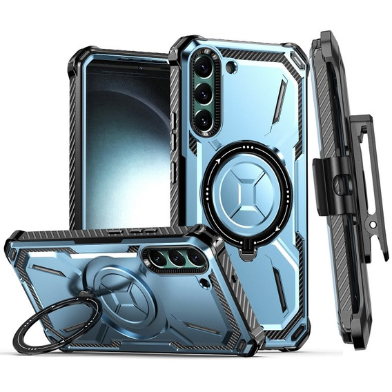 Θήκη για Samsung Galaxy S23 Plus, Heavy Duty Ring Belt Clip, μπλε