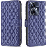 Θήκη με πτερύγιο για Realme C55, Wallet, BINFEN COLOR, σκούρο μπλε