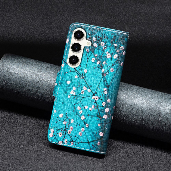 Θήκη με πτερύγιο για Samsung Galaxy S23 FE, Wallet, Sakura μπλε