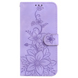 Θήκη με πτερύγιο για Oppo A60, Lily Flower, μωβ