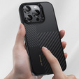 θήκη BENKS Kevlar για iPhone 16 Pro Max, για MagSafe, Carbon Fiber, μαύρη