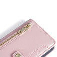 Θήκη με πτερύγιο για Oppo Reno 13, Wallet Zipper Pocket, ροζ