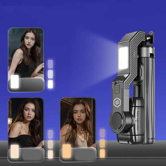 Blavec Selfie Stick Aluminium Fusion P07 με MagSafe, φώτα LED και τηλεχειριστήριο