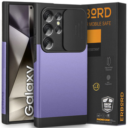 Θήκη για Samsung Galaxy S24 Ultra, ERBORD MagProtect Slide Camera, μωβ