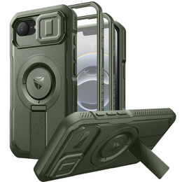 Θωρακισμένη θήκη για iPhone 16e, Dexnor CamProtect MagSafe, πράσινη