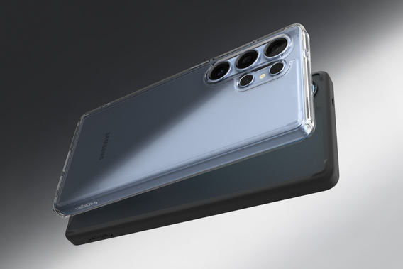 θήκη Spigen για Samsung Galaxy S25 Ultra, Ultra Hybrid, μαύρο / ματ + μετριασμένο γυαλί 9H