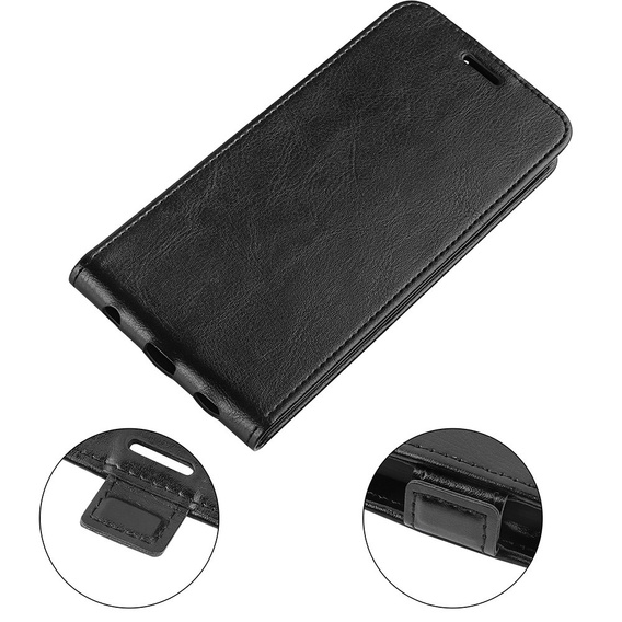 Θήκη με πτερύγιο για Motorola Edge 30 5G, Flip, μαύρη