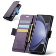 CASEME flip case για Samsung Galaxy Z Fold6 5G, Litchi Wallet, μωβ