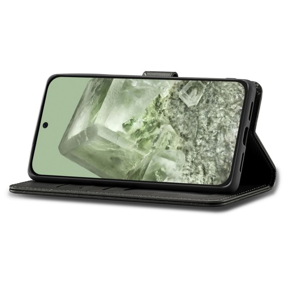 Θήκη με πτερύγιο για Google Pixel 8A, LC.IMEEKE, μαύρη