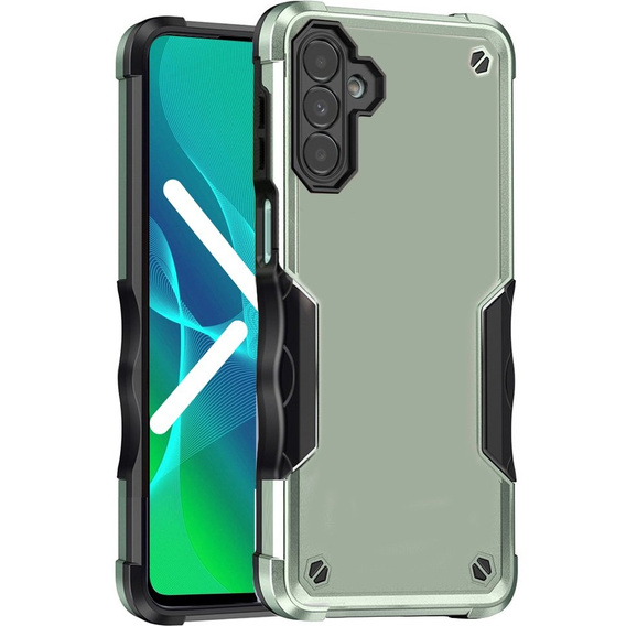 Θωρακισμένη θήκη για Samsung Galaxy A14 4G/5G, Dual-Layer, πράσινη