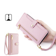 Θήκη με πτερύγιο για Realme 14 Pro 5G, Wallet Zipper Pocket, ροζ