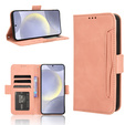 Θήκη με πτερύγιο για Samsung Galaxy S25 FE, Card Slot, ροζ
