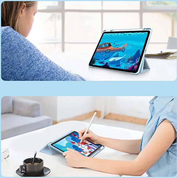 Θήκη για iPad Air 13" 2025/2024 (7/6 gen.), Smartcase Hybrid, με χώρο για γραφίδα, μπλε