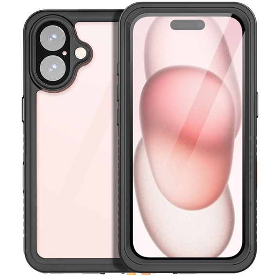 Αδιάβροχη θήκη IP68 για το iPhone 16, μαύρη