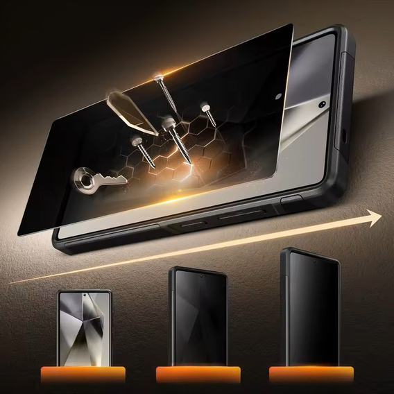 Θήκη για Samsung Galaxy S25 Ultra, Tongate MECH Series Clip, μαύρη