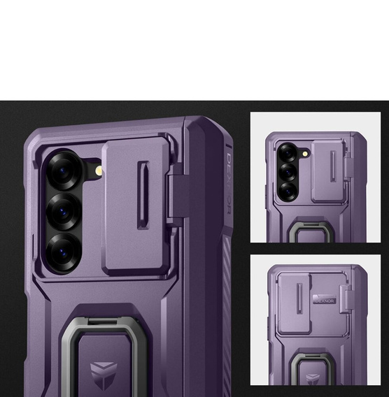 Θωρακισμένη θήκη για Samsung Galaxy Z Fold 6 5G, Dexnor Full Body S-Pen Slot, μωβ