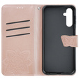 Θήκη με πτερύγιο για Samsung Galaxy M34 5G, Butterfly, ροζ rose gold