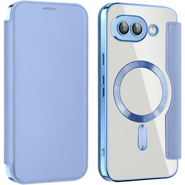 Θήκη με πτερύγιο για Google Pixel 9A, RFID Wallet MagSafe CamShield, μπλε