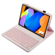 Θήκη πληκτρολογίου Bluetooth για Lenovo Idea Tab 11" 2025 TB336FU TB336ZU, ροζ