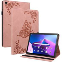 θήκη για το Lenovo Tab M10 Plus 10.6 Gen 3 TB-125F TB-128F, Butterfly, ροζ