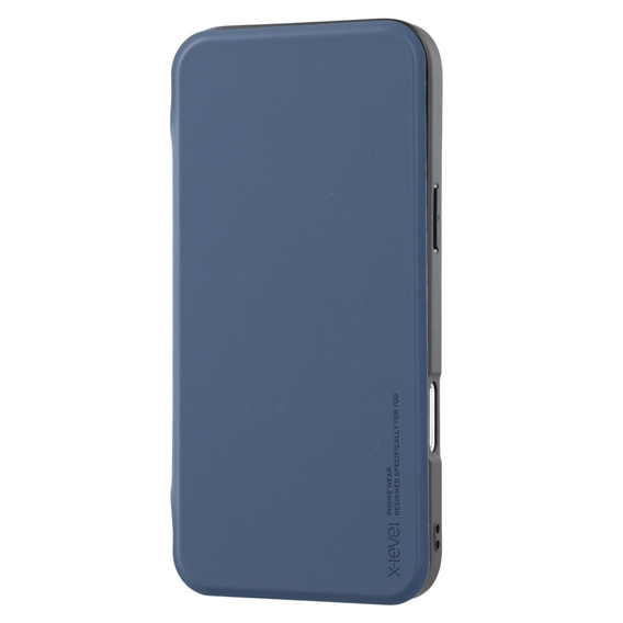 Θήκη X-LEVEL για iPhone 16 Pro Max, Magnetic Card Holder, μπλε