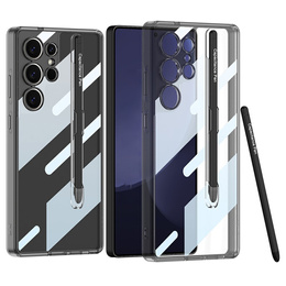 Θήκη για Samsung Galaxy S25 Ultra, GKK Clear Case, με γραφίδα, διαφανής / μαύρη